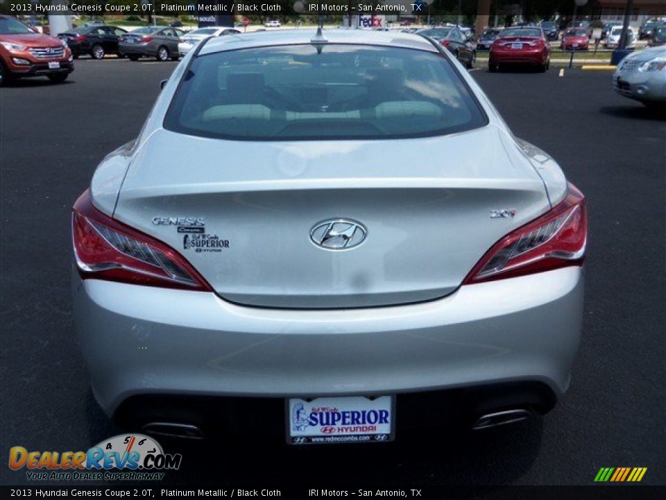 2013 Hyundai Genesis Coupe 2.0T Platinum Metallic / Black Cloth Photo #7