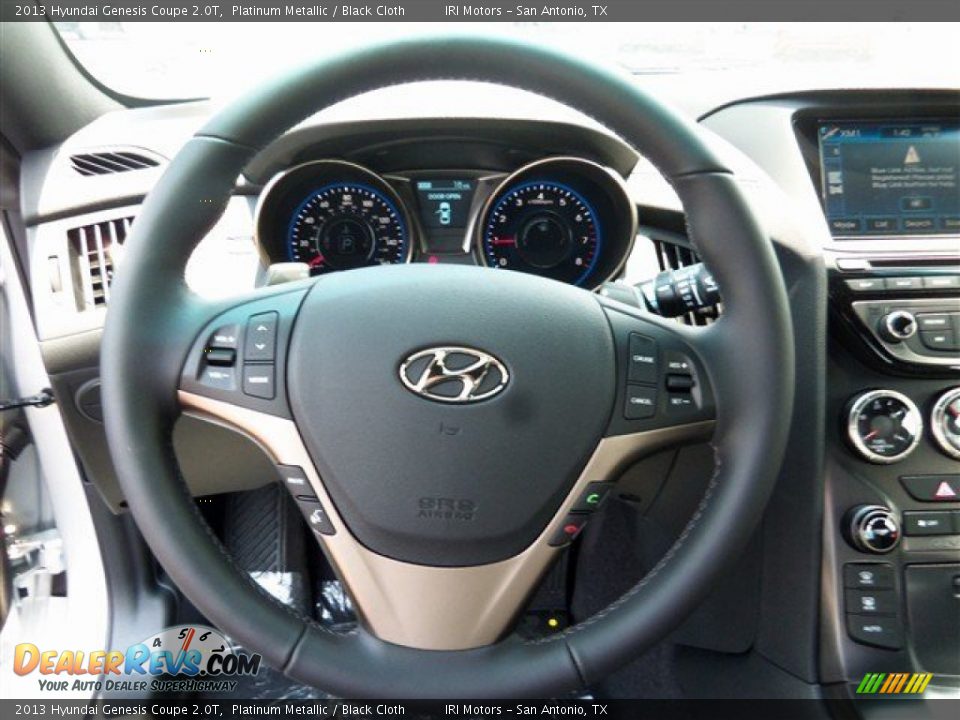 2013 Hyundai Genesis Coupe 2.0T Platinum Metallic / Black Cloth Photo #13