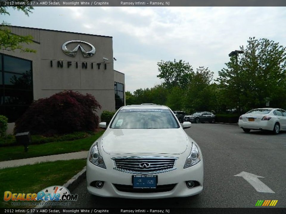 2012 Infiniti G 37 x AWD Sedan Moonlight White / Graphite Photo #1