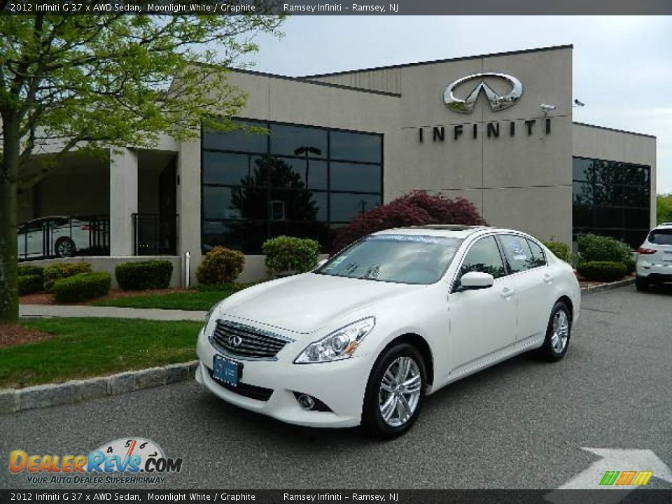 2012 Infiniti G 37 x AWD Sedan Moonlight White / Graphite Photo #2