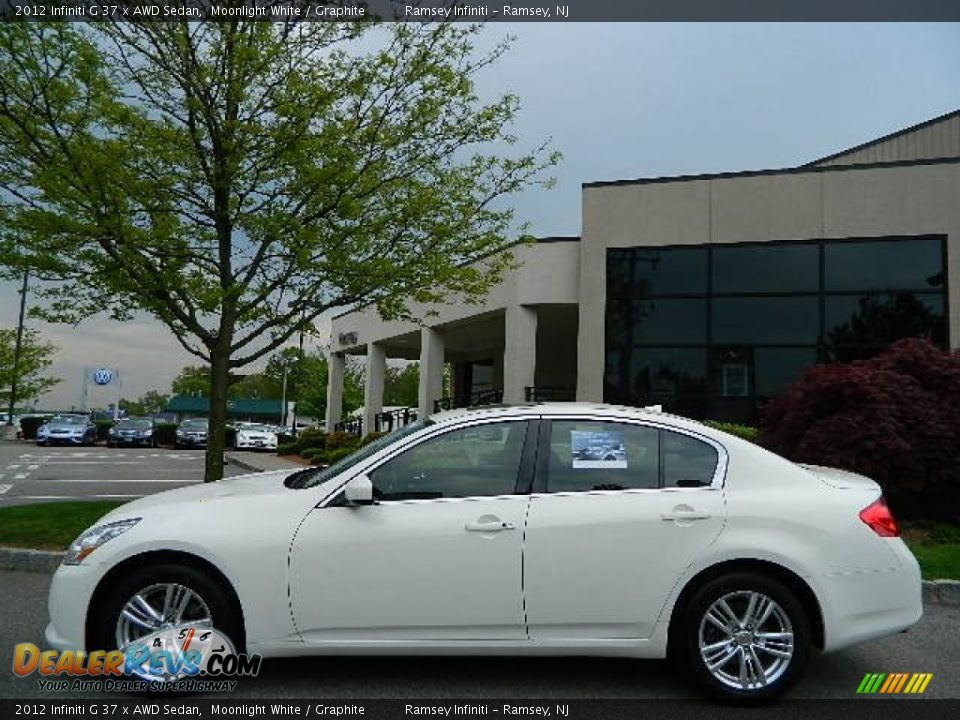 2012 Infiniti G 37 x AWD Sedan Moonlight White / Graphite Photo #4