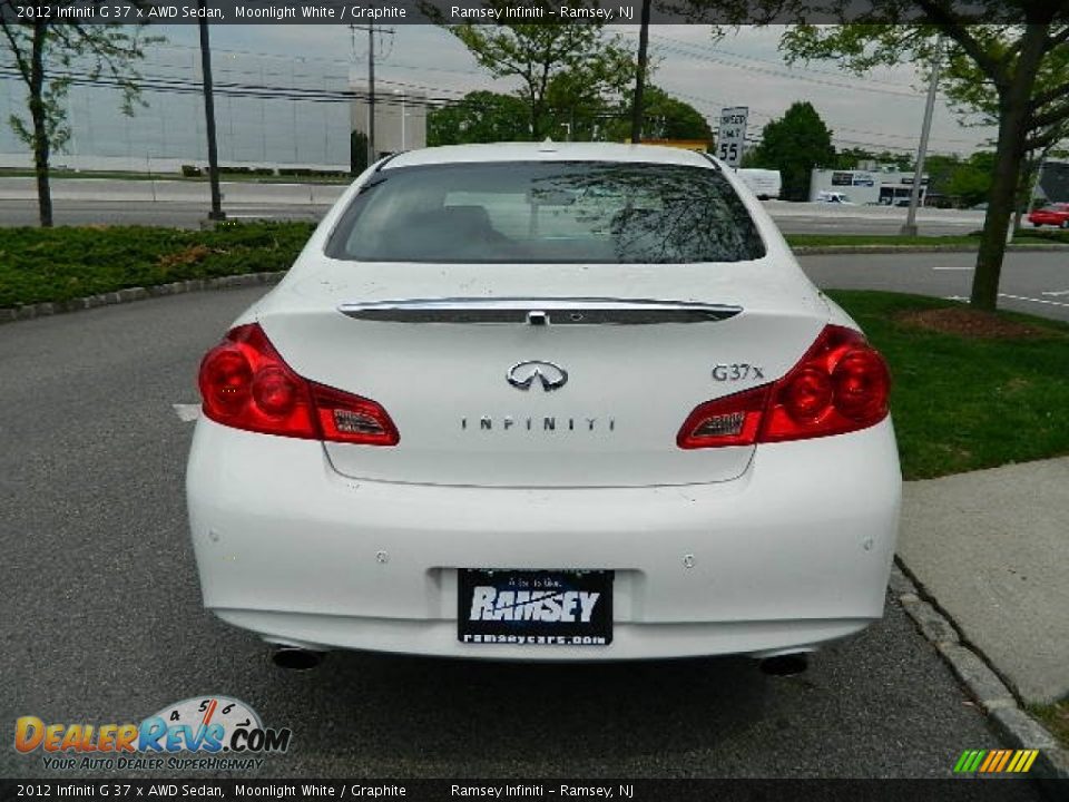2012 Infiniti G 37 x AWD Sedan Moonlight White / Graphite Photo #6