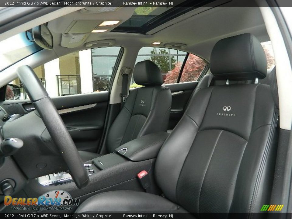 2012 Infiniti G 37 x AWD Sedan Moonlight White / Graphite Photo #11