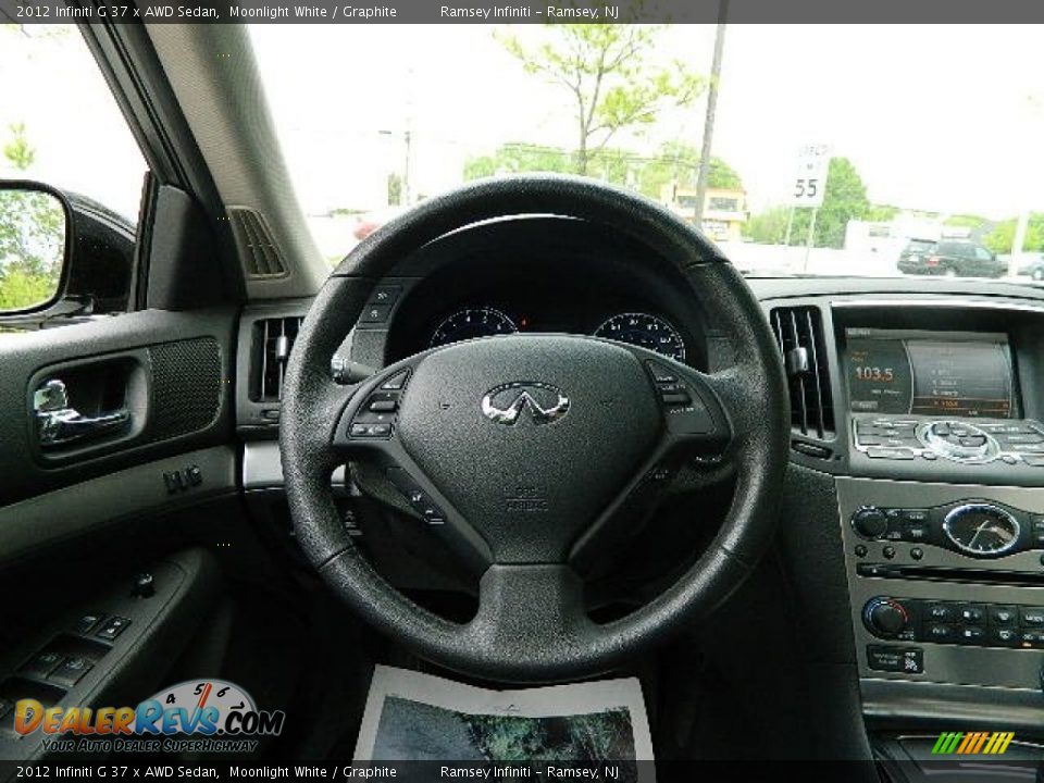 2012 Infiniti G 37 x AWD Sedan Moonlight White / Graphite Photo #17