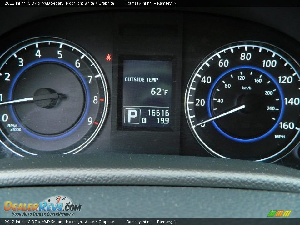 2012 Infiniti G 37 x AWD Sedan Moonlight White / Graphite Photo #18