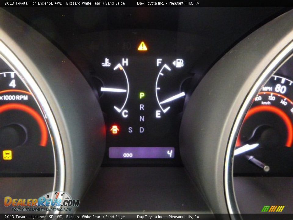 2013 Toyota Highlander SE 4WD Blizzard White Pearl / Sand Beige Photo #19