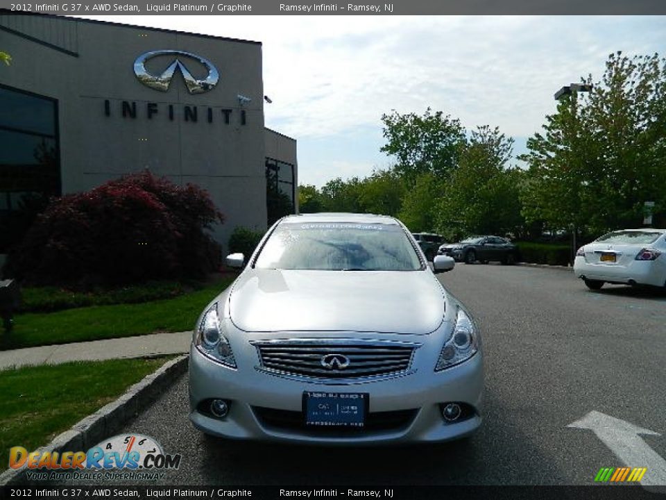 2012 Infiniti G 37 x AWD Sedan Liquid Platinum / Graphite Photo #1