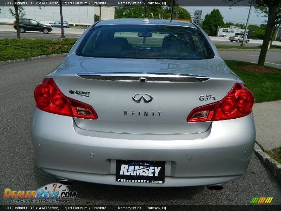 2012 Infiniti G 37 x AWD Sedan Liquid Platinum / Graphite Photo #6