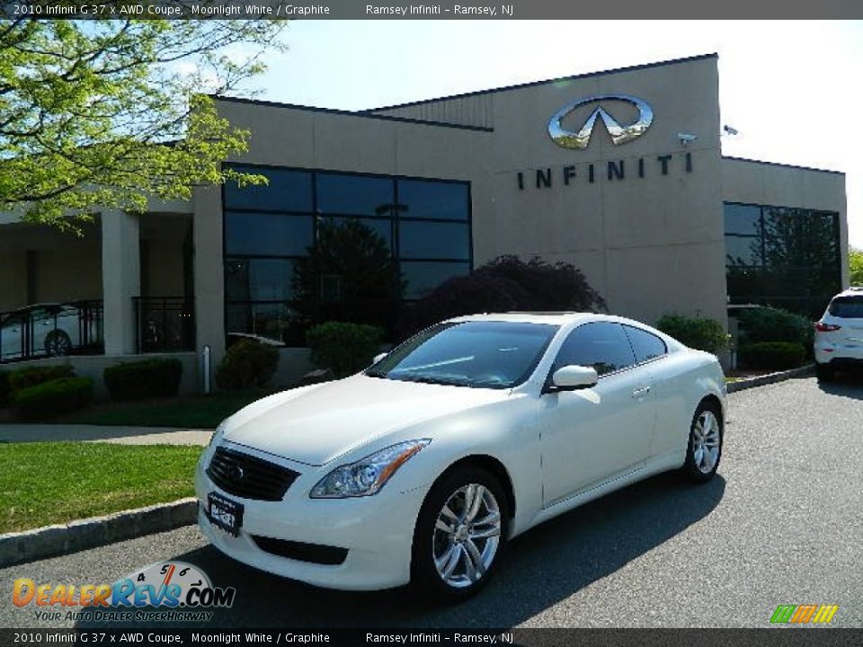 2010 Infiniti G 37 x AWD Coupe Moonlight White / Graphite Photo #2