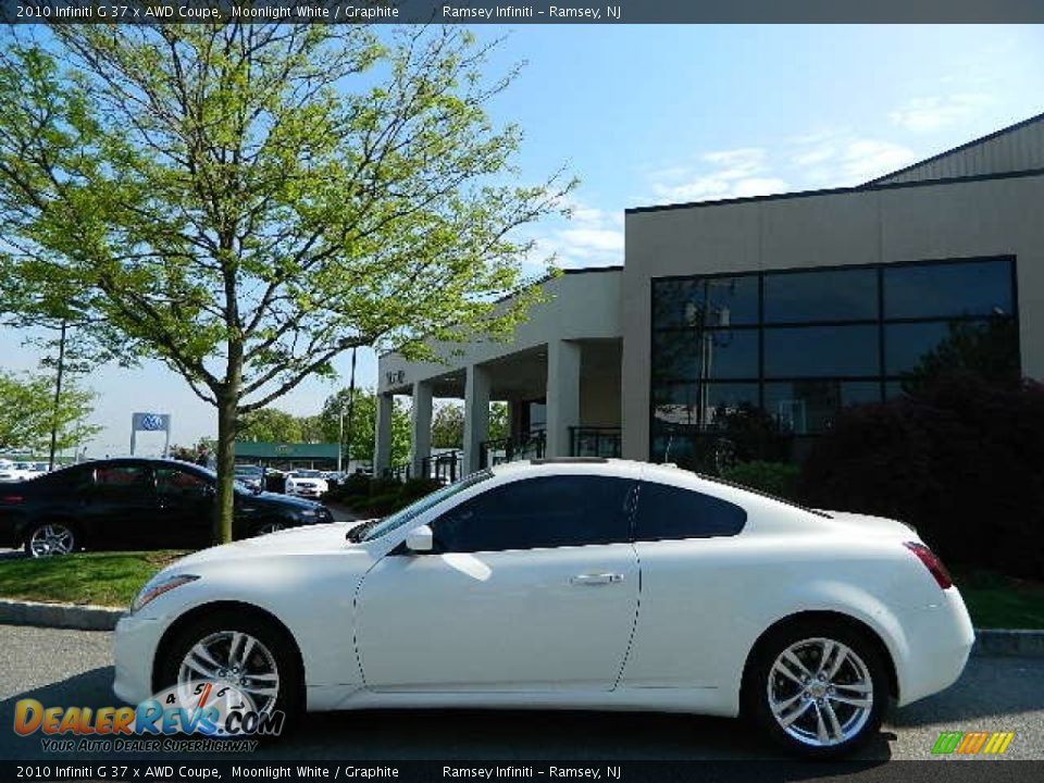2010 Infiniti G 37 x AWD Coupe Moonlight White / Graphite Photo #3