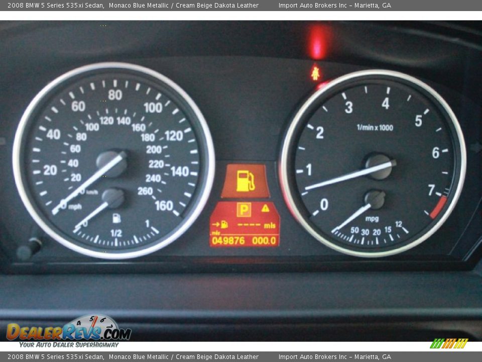 2008 BMW 5 Series 535xi Sedan Monaco Blue Metallic / Cream Beige Dakota Leather Photo #11