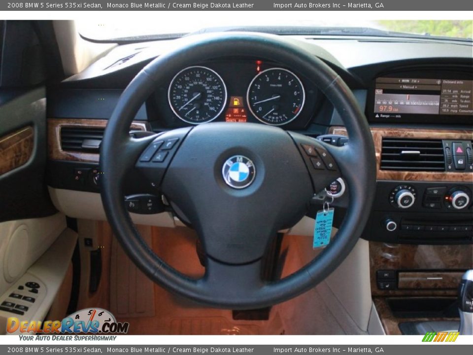 2008 BMW 5 Series 535xi Sedan Steering Wheel Photo #18