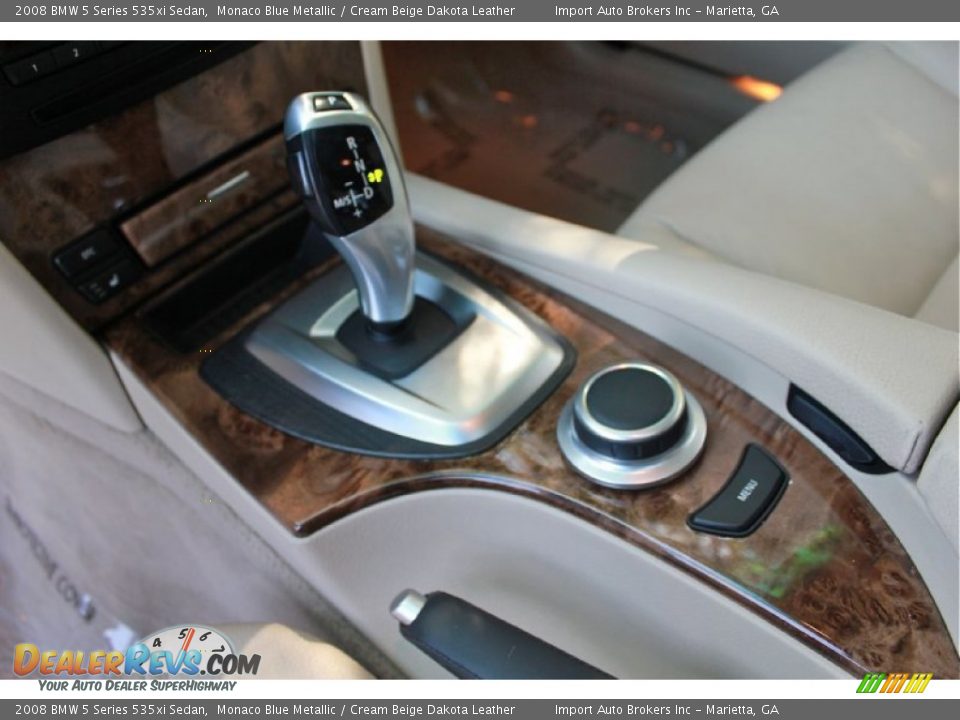 2008 BMW 5 Series 535xi Sedan Monaco Blue Metallic / Cream Beige Dakota Leather Photo #21