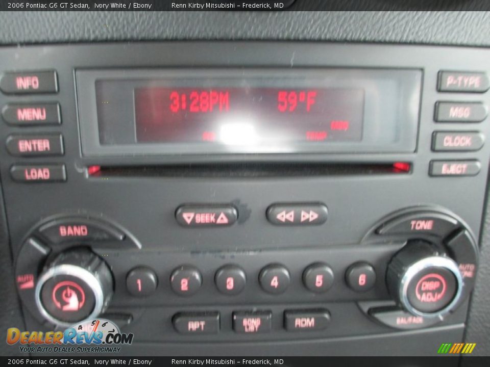 2006 Pontiac G6 GT Sedan Ivory White / Ebony Photo #18