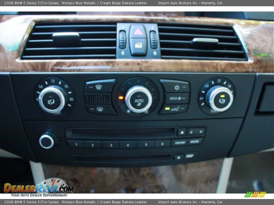 2008 BMW 5 Series 535xi Sedan Monaco Blue Metallic / Cream Beige Dakota Leather Photo #25