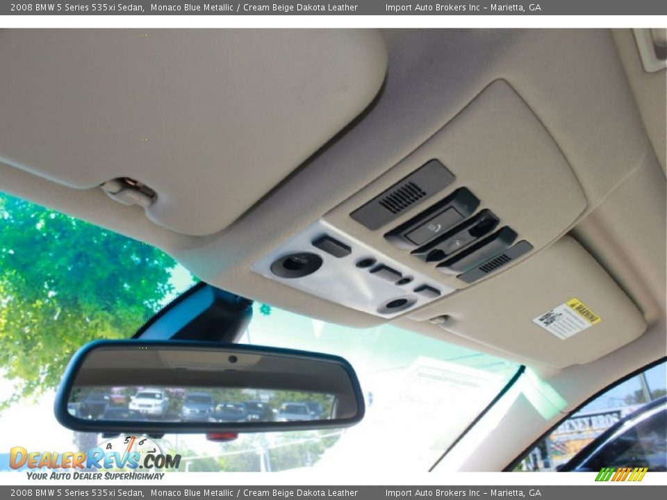 2008 BMW 5 Series 535xi Sedan Monaco Blue Metallic / Cream Beige Dakota Leather Photo #31