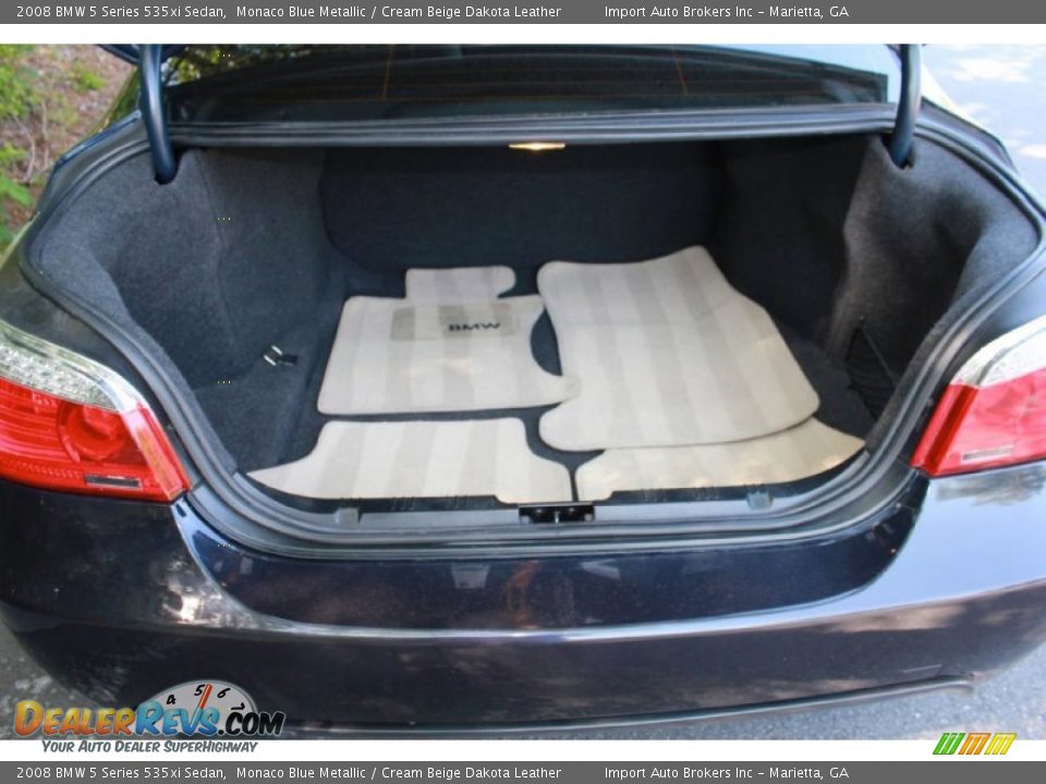 2008 BMW 5 Series 535xi Sedan Monaco Blue Metallic / Cream Beige Dakota Leather Photo #36