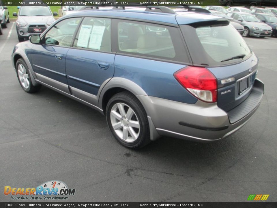 2008 Subaru Outback 2.5i Limited Wagon Newport Blue Pearl / Off Black Photo #5
