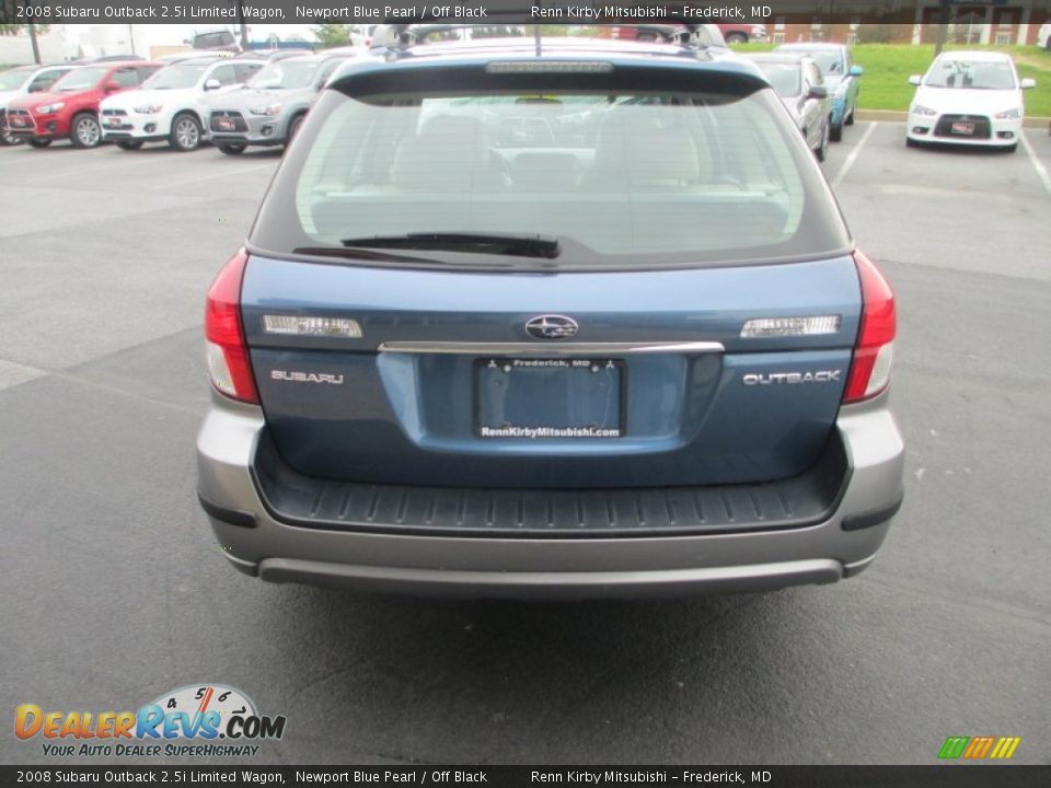 2008 Subaru Outback 2.5i Limited Wagon Newport Blue Pearl / Off Black Photo #6