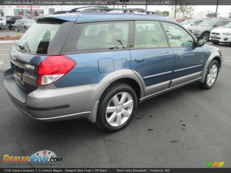 2008 Subaru Outback 2.5i Limited Wagon Newport Blue Pearl / Off Black Photo #7