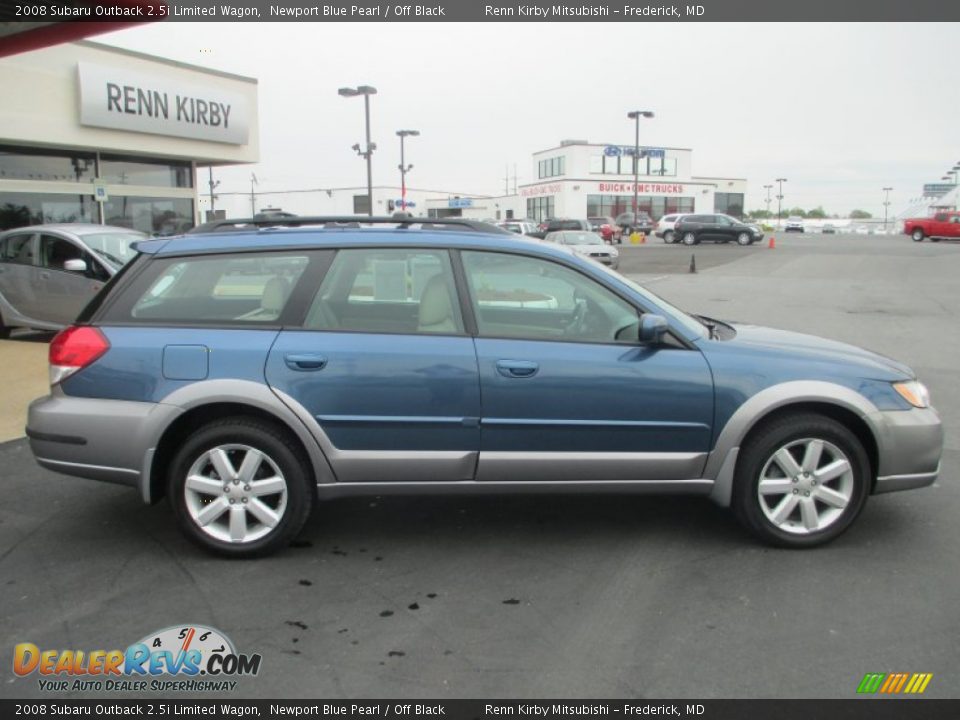 2008 Subaru Outback 2.5i Limited Wagon Newport Blue Pearl / Off Black Photo #8