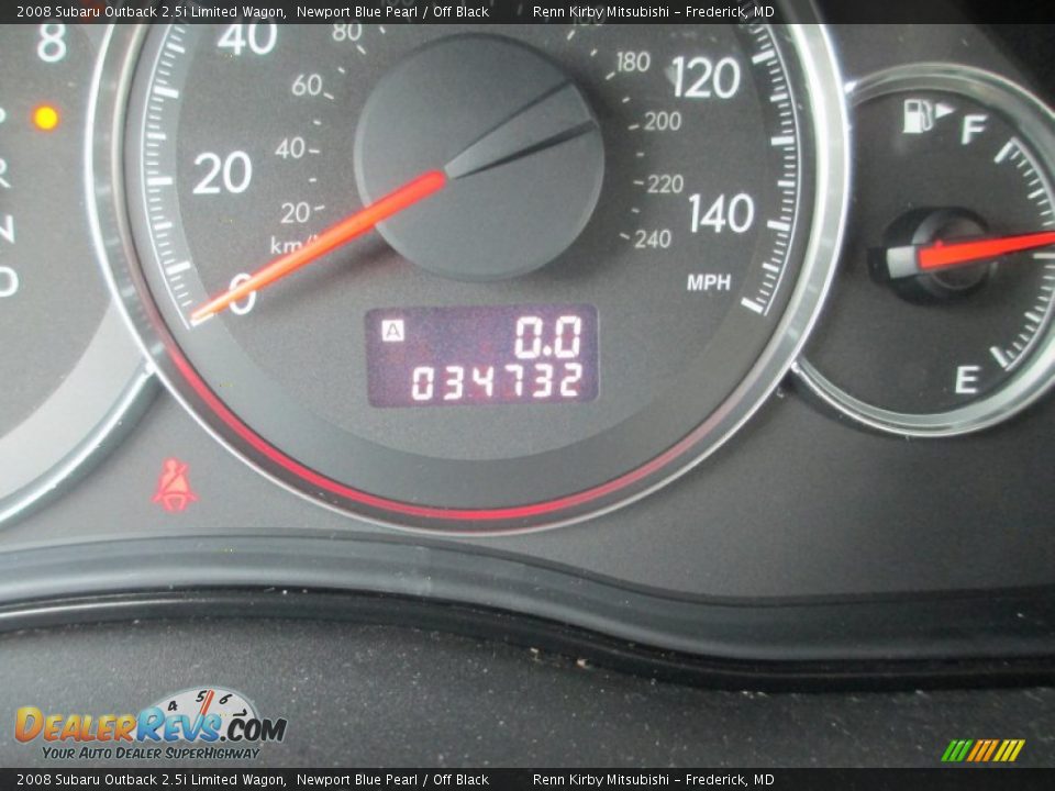 2008 Subaru Outback 2.5i Limited Wagon Newport Blue Pearl / Off Black Photo #9