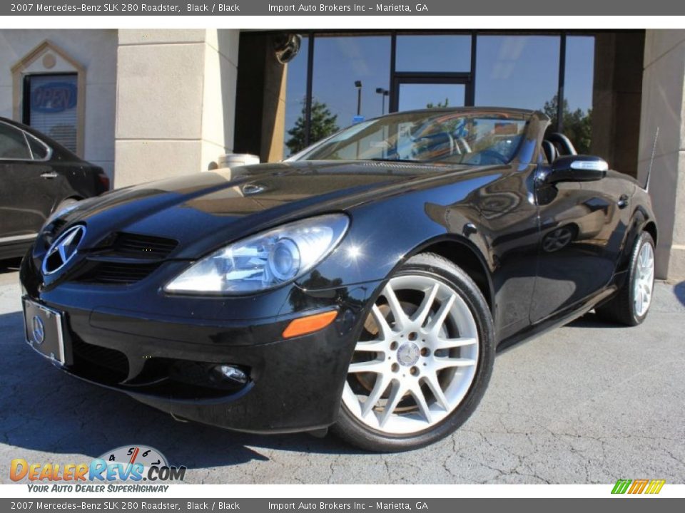 2007 Mercedes-Benz SLK 280 Roadster Black / Black Photo #1