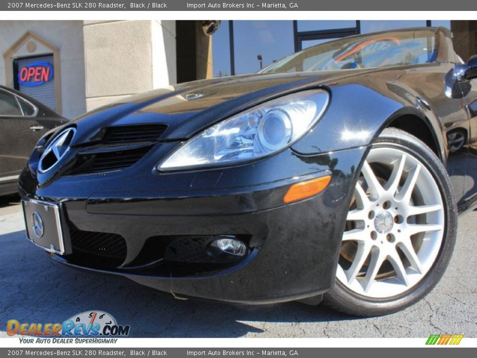 2007 Mercedes-Benz SLK 280 Roadster Black / Black Photo #2