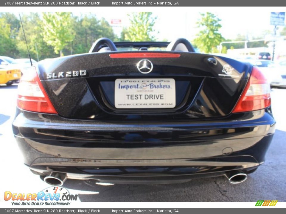 2007 Mercedes-Benz SLK 280 Roadster Black / Black Photo #4