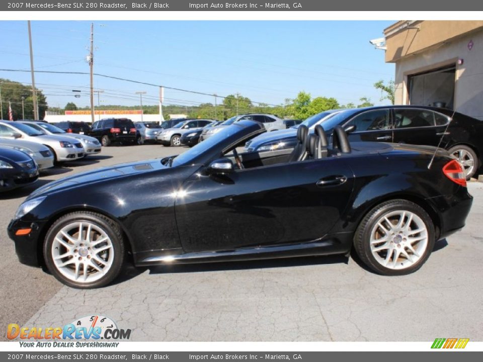 2007 Mercedes-Benz SLK 280 Roadster Black / Black Photo #5