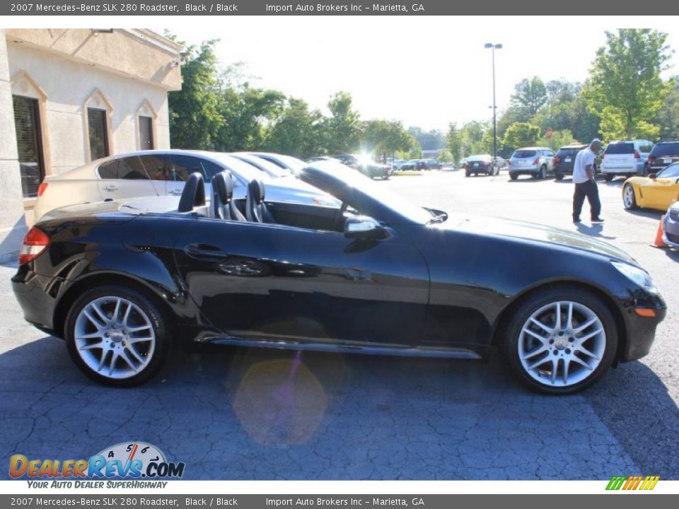 2007 Mercedes-Benz SLK 280 Roadster Black / Black Photo #6