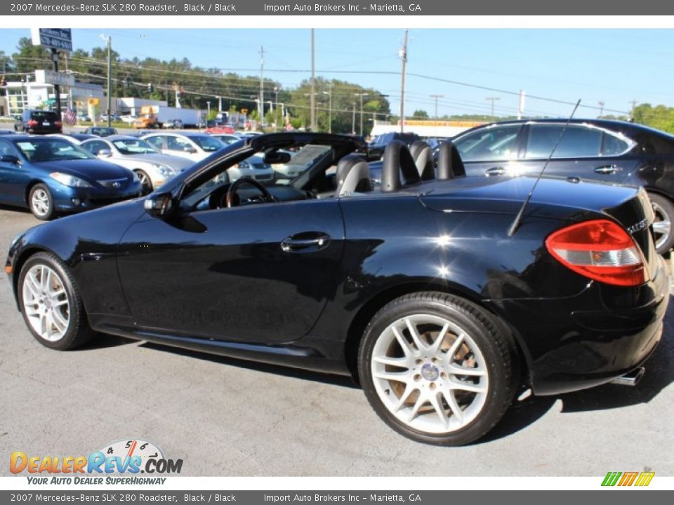 2007 Mercedes-Benz SLK 280 Roadster Black / Black Photo #7