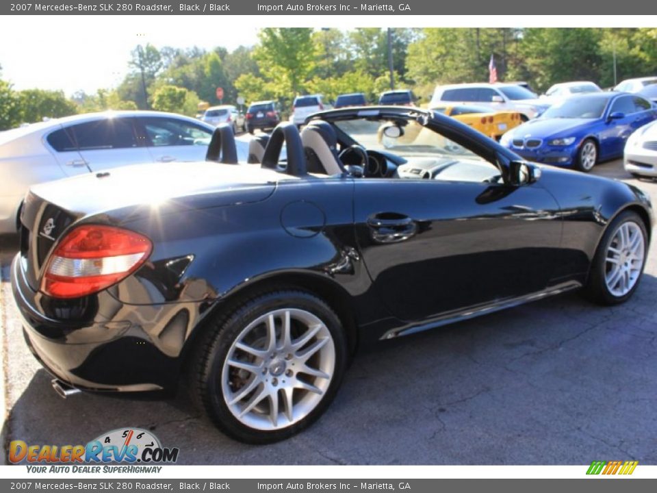2007 Mercedes-Benz SLK 280 Roadster Black / Black Photo #8