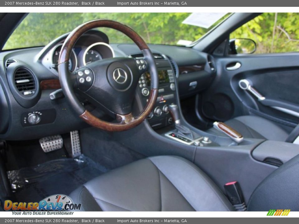 2007 Mercedes-Benz SLK 280 Roadster Black / Black Photo #9