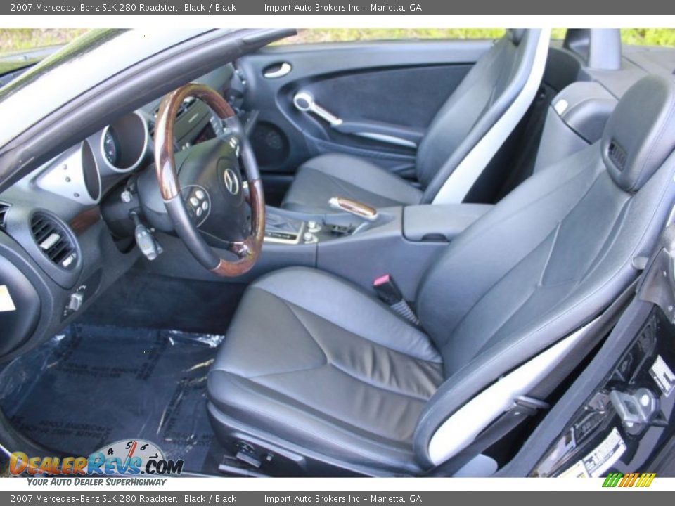 2007 Mercedes-Benz SLK 280 Roadster Black / Black Photo #13