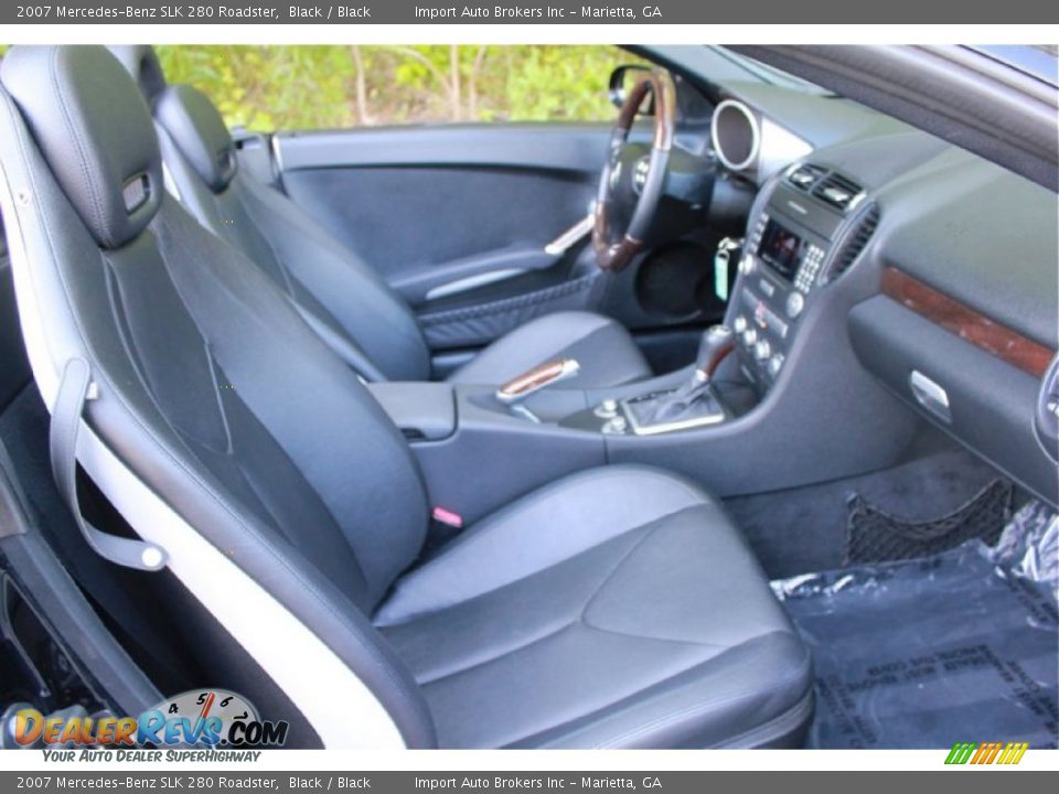 2007 Mercedes-Benz SLK 280 Roadster Black / Black Photo #14