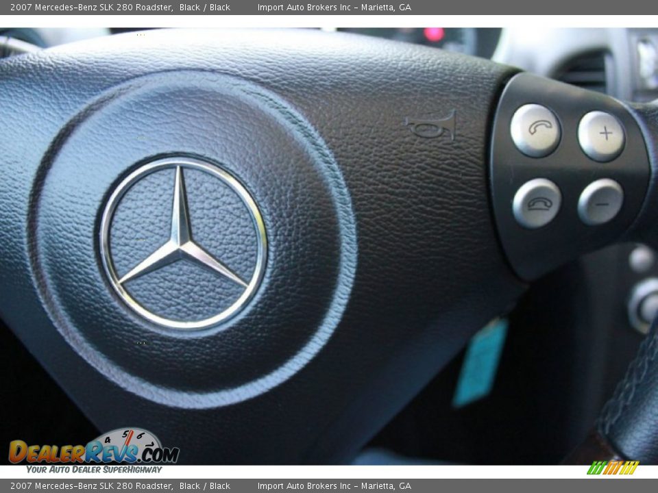 2007 Mercedes-Benz SLK 280 Roadster Black / Black Photo #16