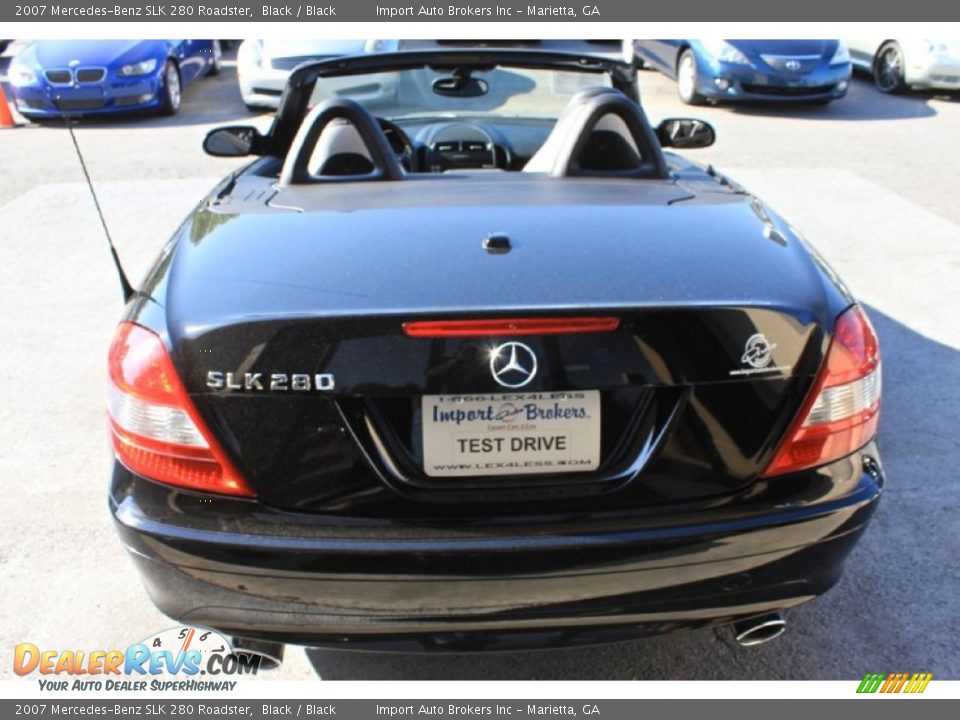 2007 Mercedes-Benz SLK 280 Roadster Black / Black Photo #26