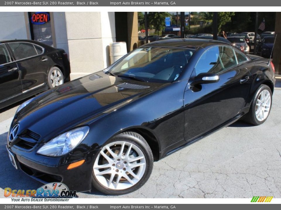 2007 Mercedes-Benz SLK 280 Roadster Black / Black Photo #27