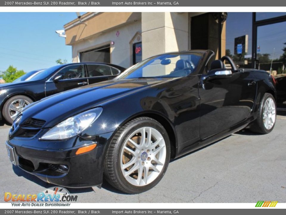 2007 Mercedes-Benz SLK 280 Roadster Black / Black Photo #29