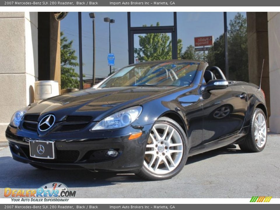 2007 Mercedes-Benz SLK 280 Roadster Black / Black Photo #31
