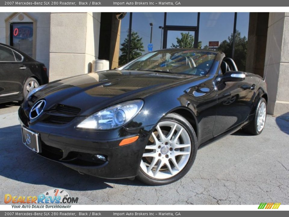 2007 Mercedes-Benz SLK 280 Roadster Black / Black Photo #32