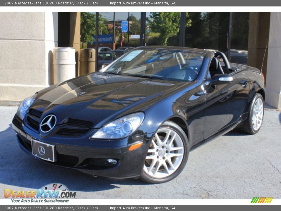 2007 Mercedes-Benz SLK 280 Roadster Black / Black Photo #33