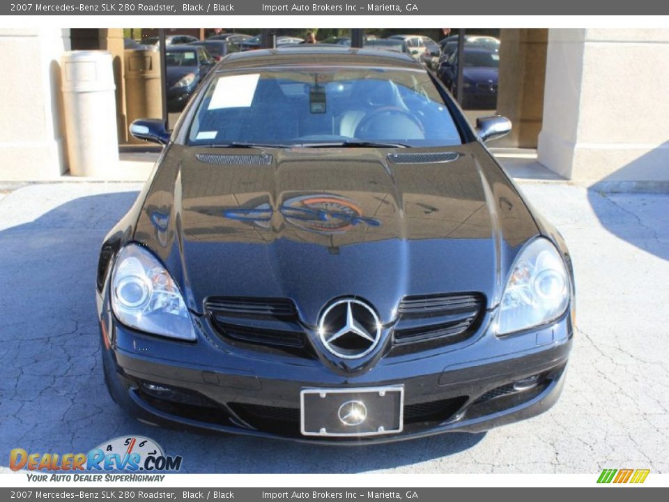 2007 Mercedes-Benz SLK 280 Roadster Black / Black Photo #35