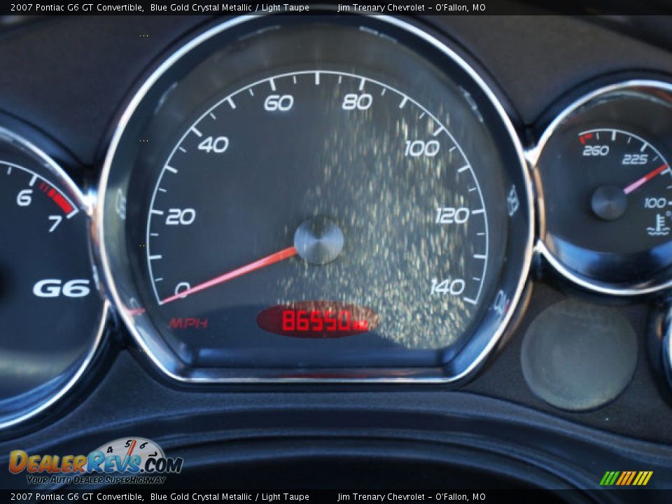 2007 Pontiac G6 GT Convertible Blue Gold Crystal Metallic / Light Taupe Photo #14