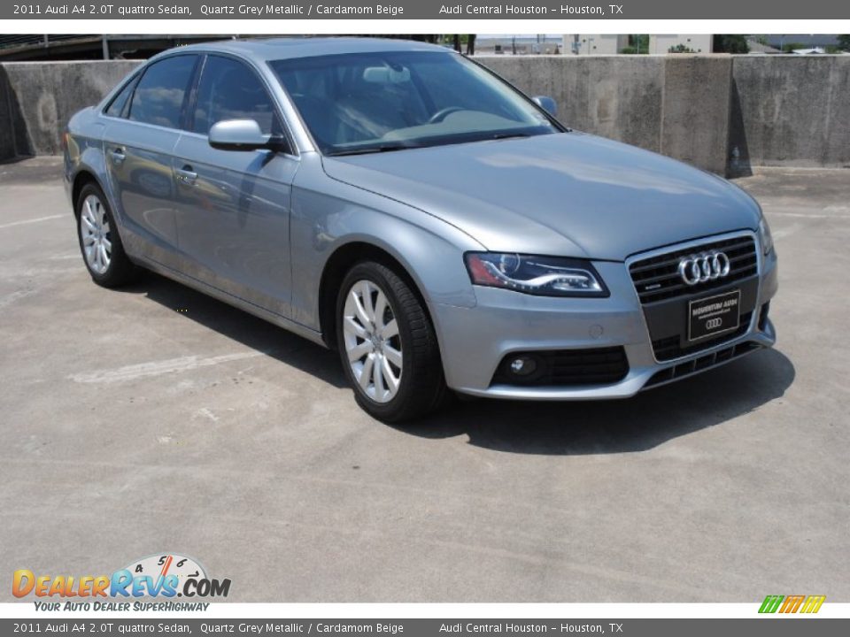 2011 Audi A4 2.0T quattro Sedan Quartz Grey Metallic / Cardamom Beige Photo #1