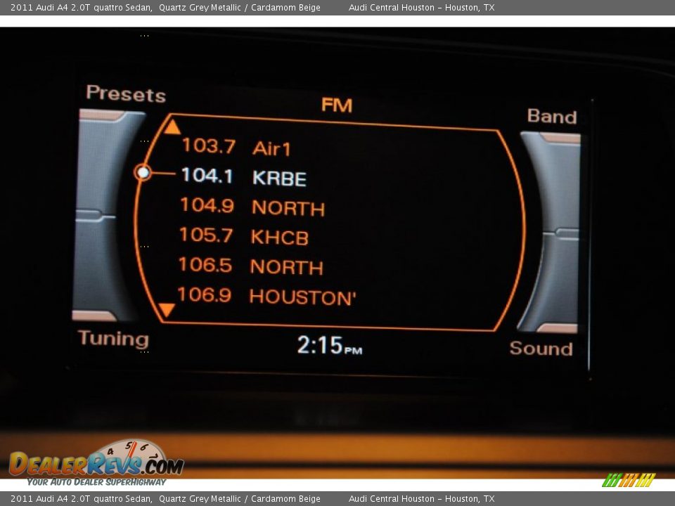 2011 Audi A4 2.0T quattro Sedan Quartz Grey Metallic / Cardamom Beige Photo #23