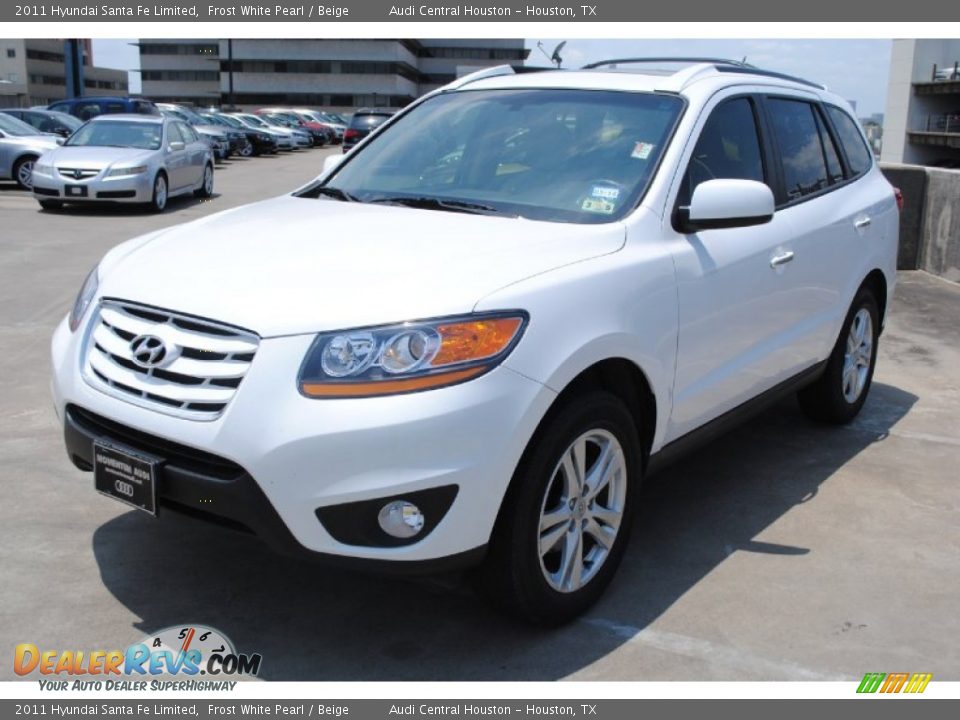 2011 Hyundai Santa Fe Limited Frost White Pearl / Beige Photo #3