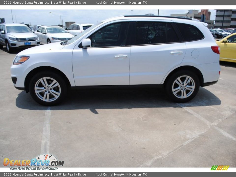 2011 Hyundai Santa Fe Limited Frost White Pearl / Beige Photo #4