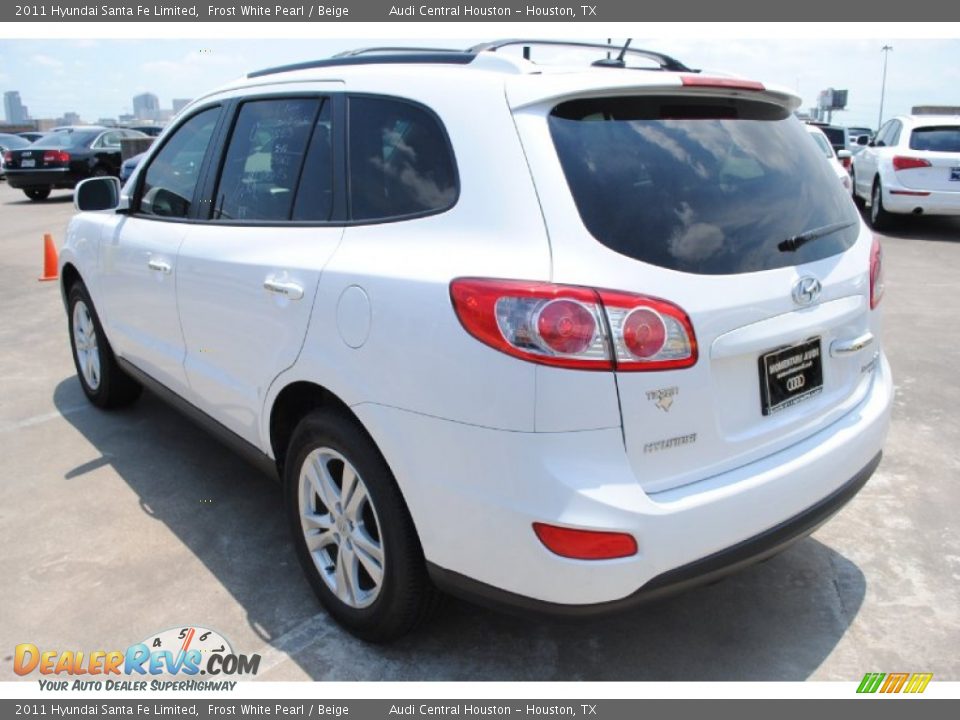 2011 Hyundai Santa Fe Limited Frost White Pearl / Beige Photo #5